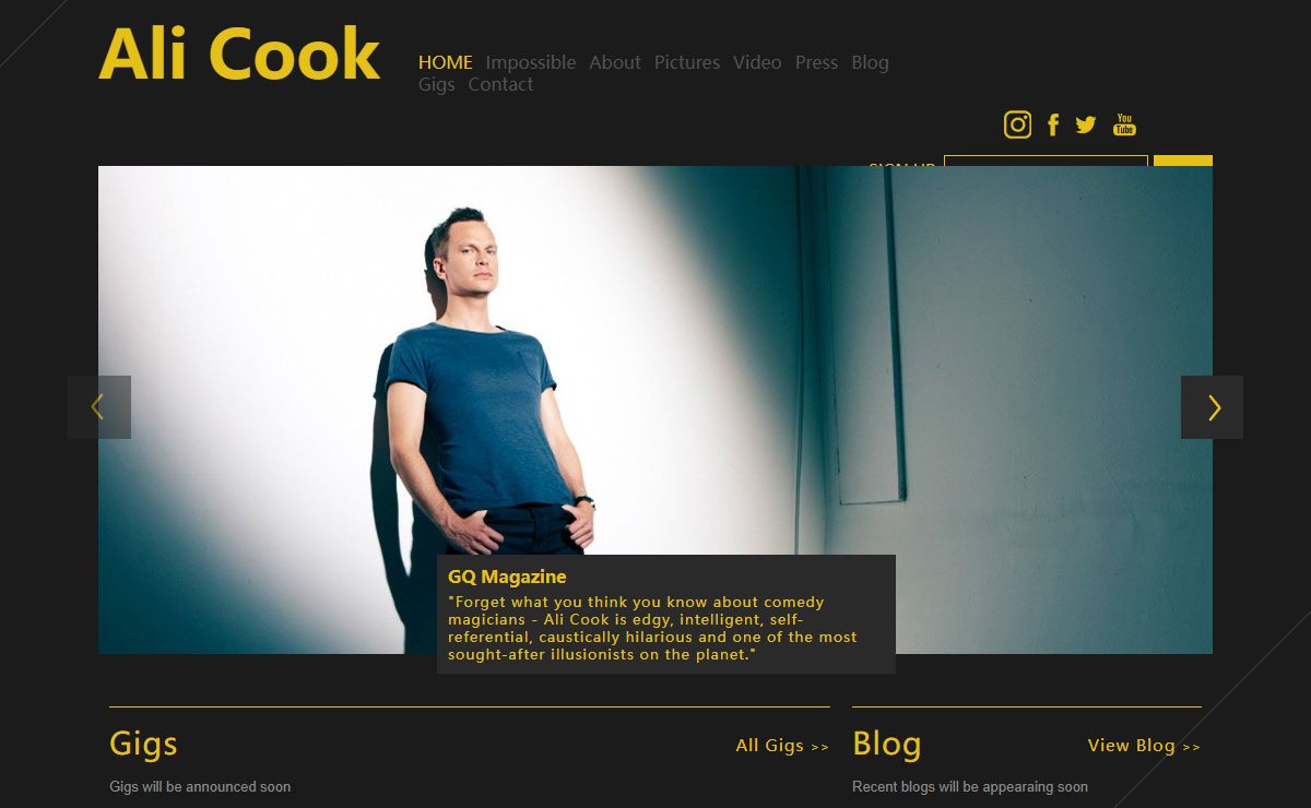 Home | Ali Cook Magician