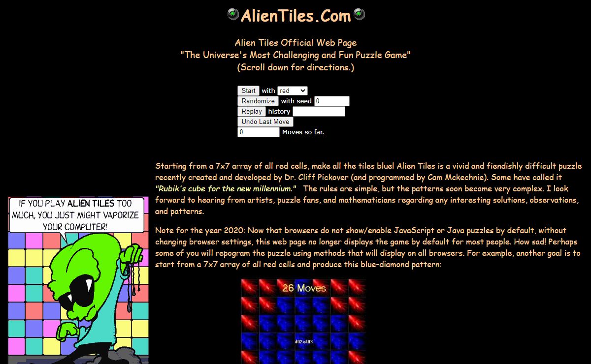 Alien Tiles Official Web Page