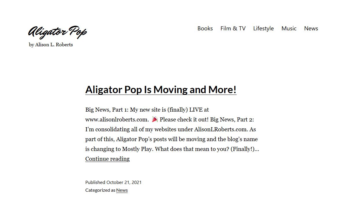 Aligator Pop • by Alison L. Roberts