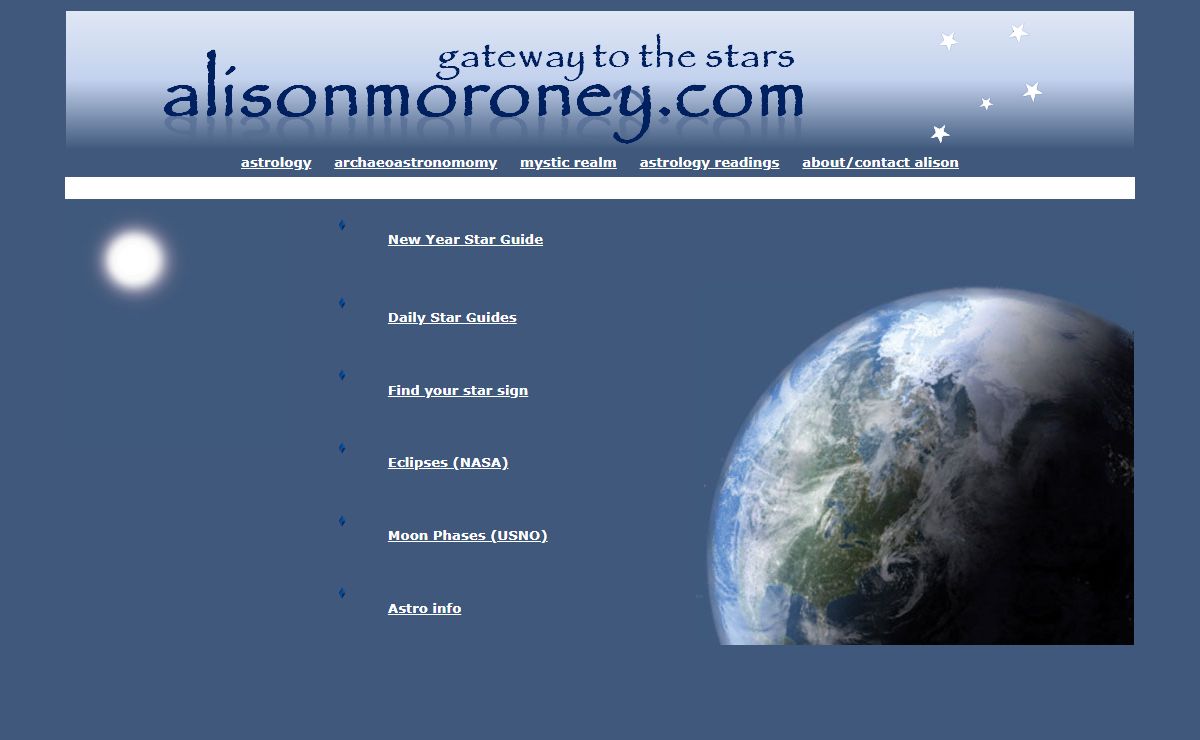 Alison Moroney's website: Astrology; Archaeoastronomy, Astrology and Ancient Egypt