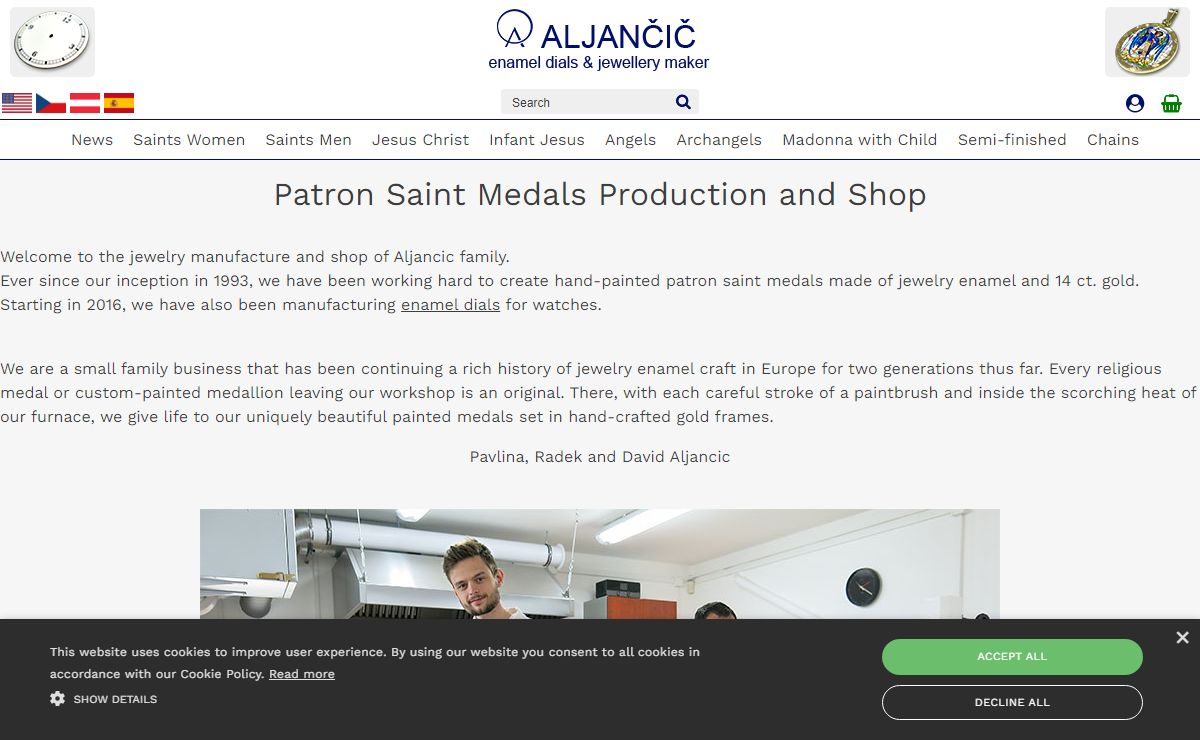Patron Saint Medals Production and Shop