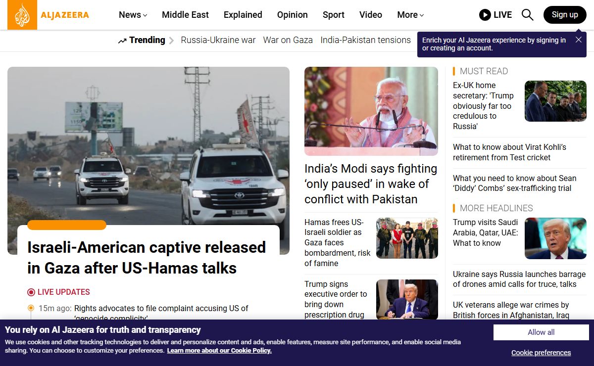 Breaking News, World News and Video from Al Jazeera
