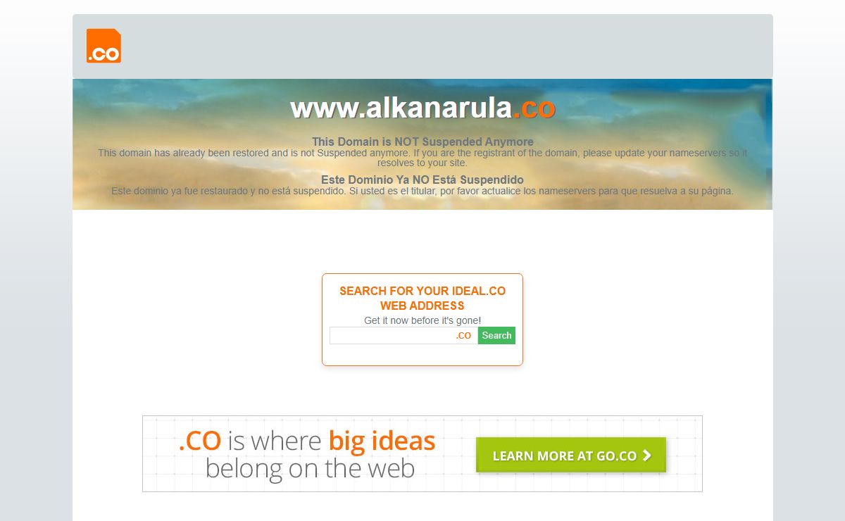 Home - domain expired