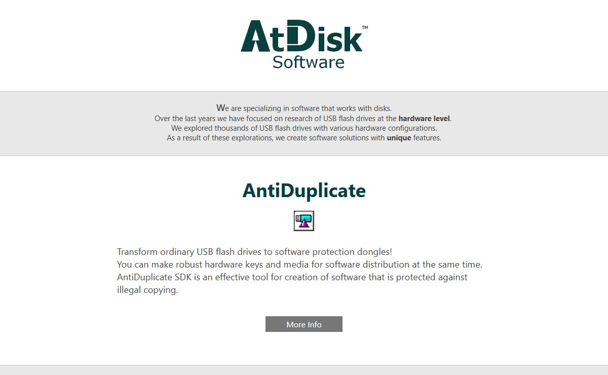 Software for USB disks at the hardware level - Programmers resource - AtDisk Software