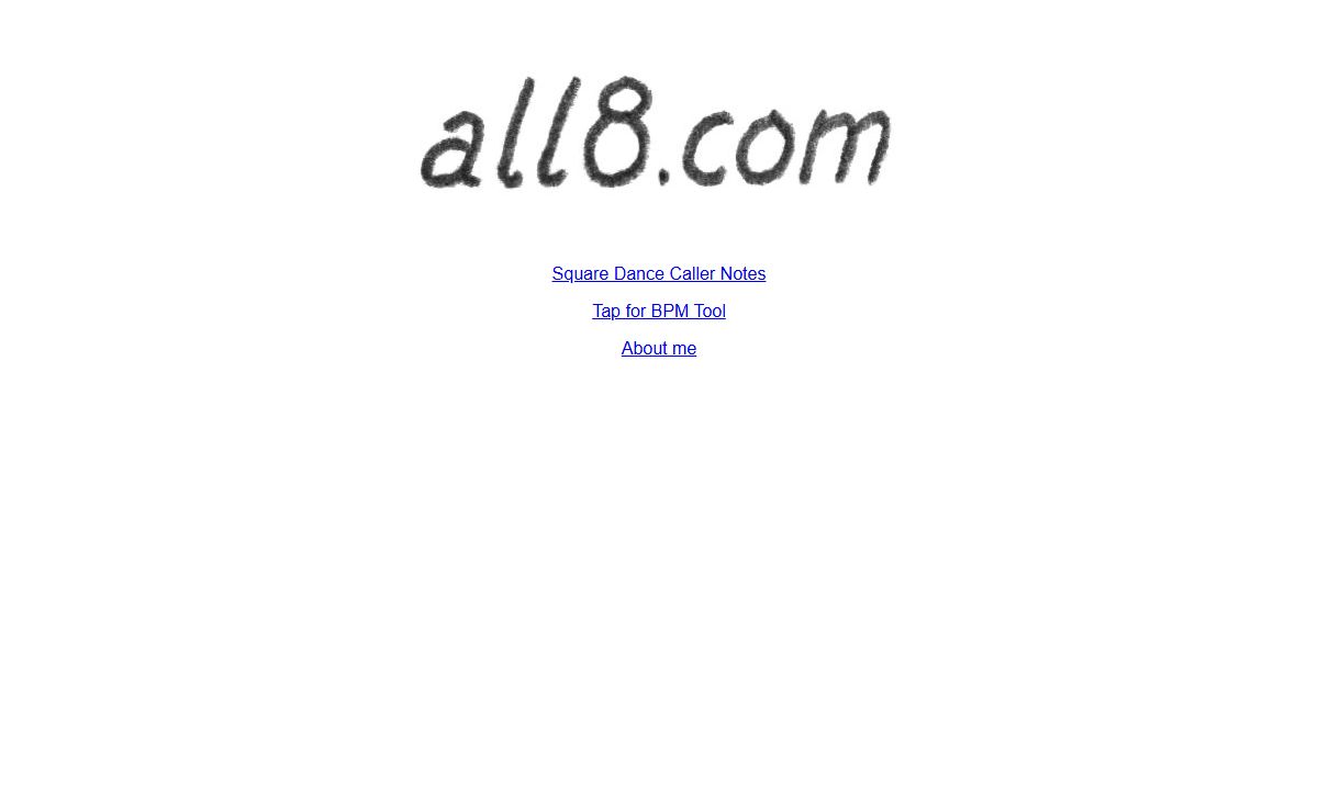 ALL8.COM A Square Dance Caller Notes by Richard Reel