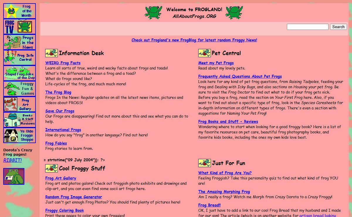 FROGLAND! AllAboutFrogs.ORG