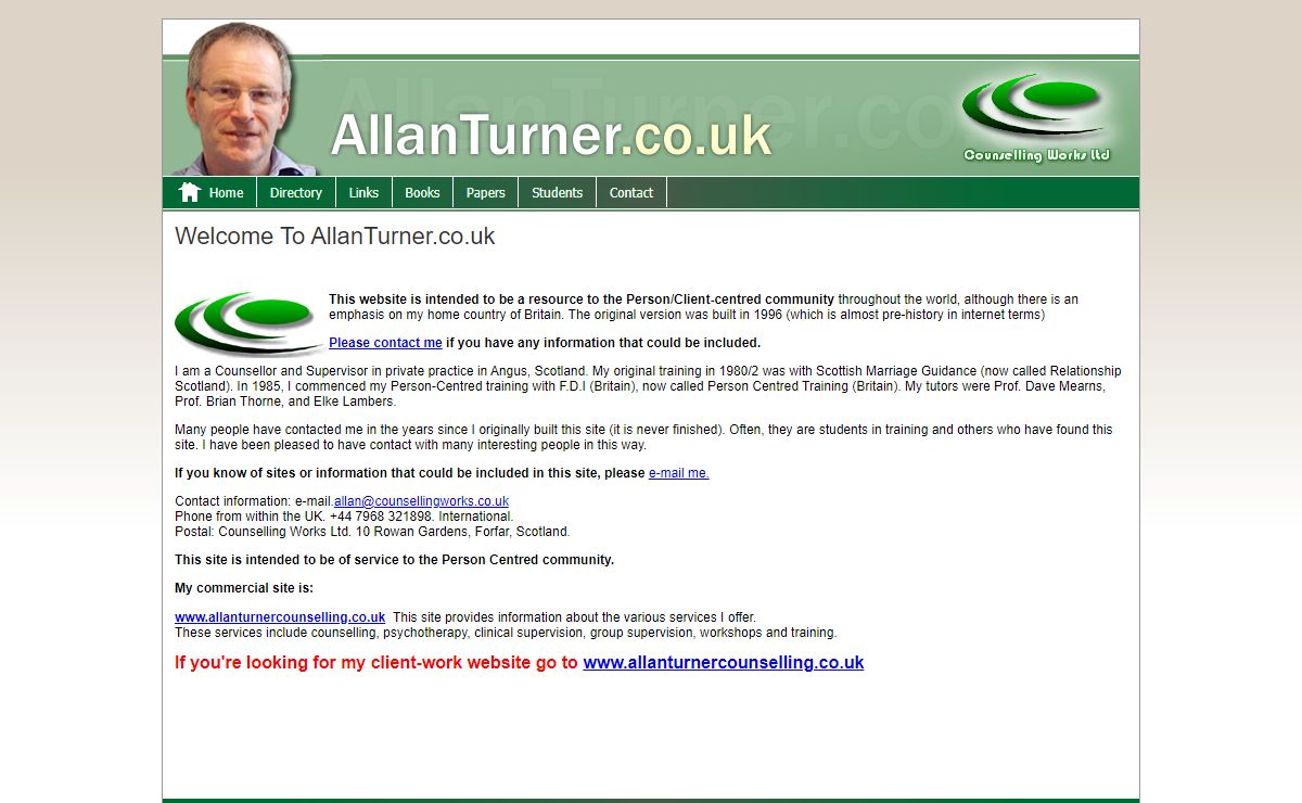 Welcome to Allan Turner's Website