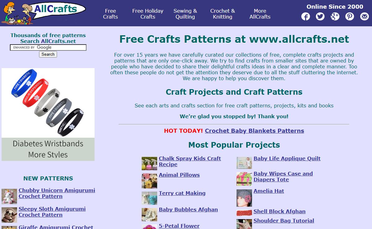 Crafts - Free Craft Patterns at www.allcrafts.net