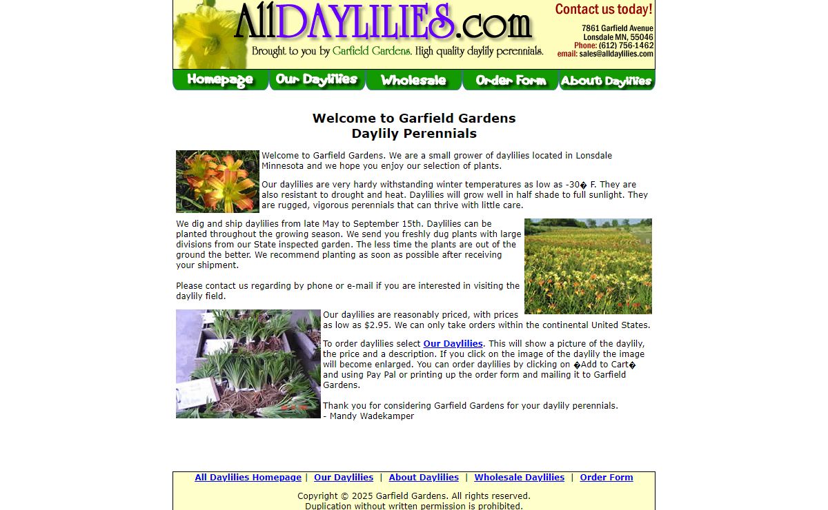 Daylilies: Garfield Gardens - Alldaylilies.com