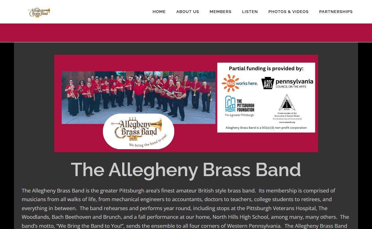 Allegheny Brass Band – We Bring the Band to You!