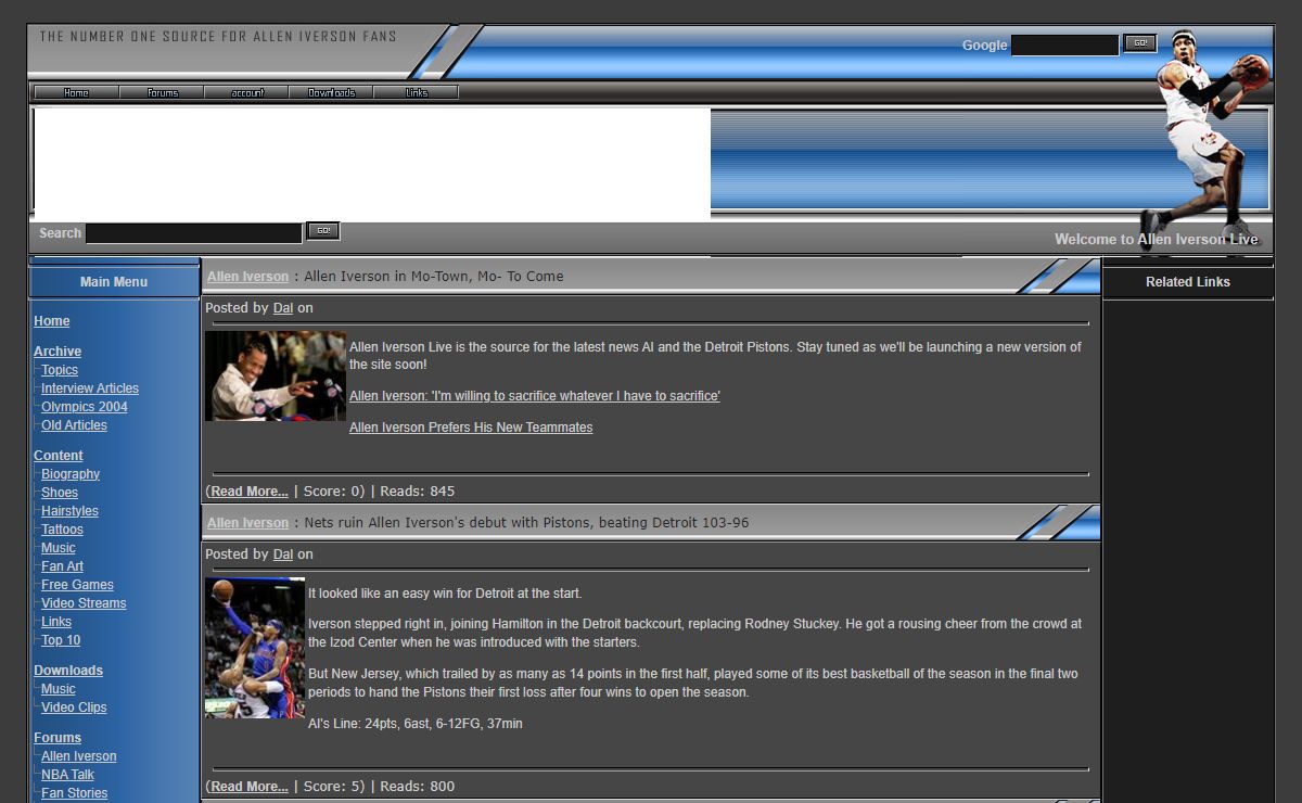 Allen Iverson Live - www.alleniversonlive.com - A Fan Site on NBA Legend Allen Iverson