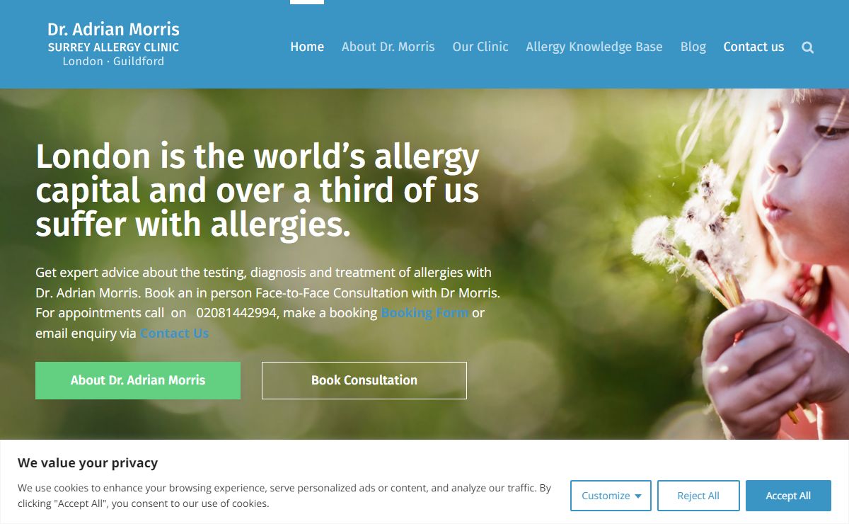 Allergy Testing Clinic | Dr. Adrian Morris | Surrey and London