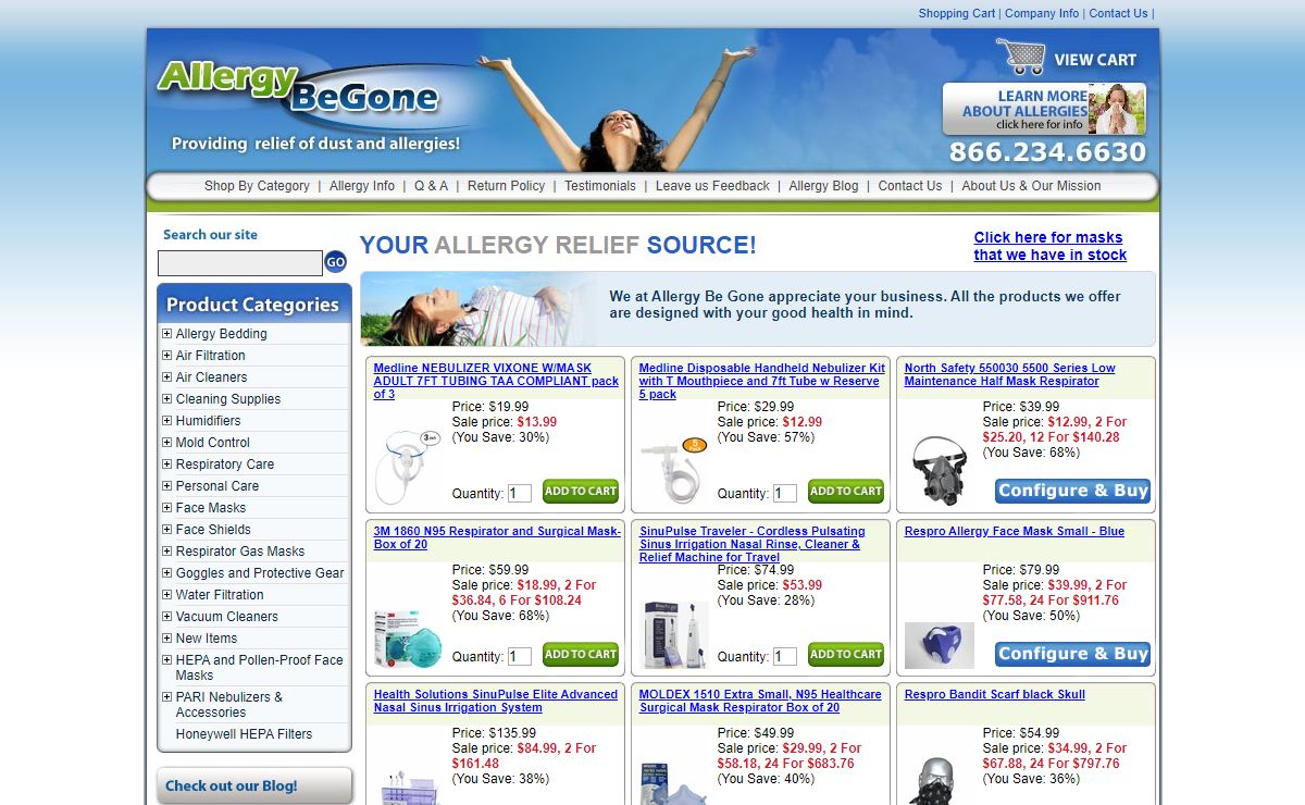 Allergy Control Products & Supplies - AllergyBeGone.com