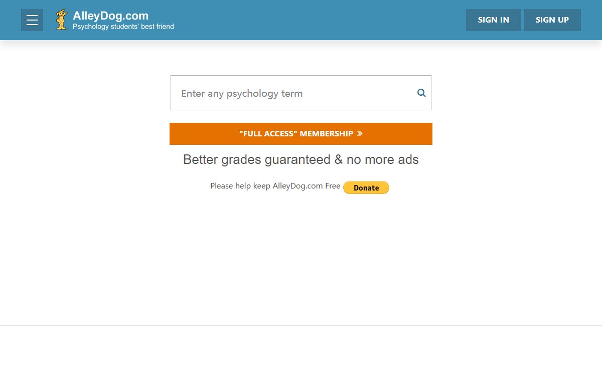 AlleyDog.com - psychology student's best friend