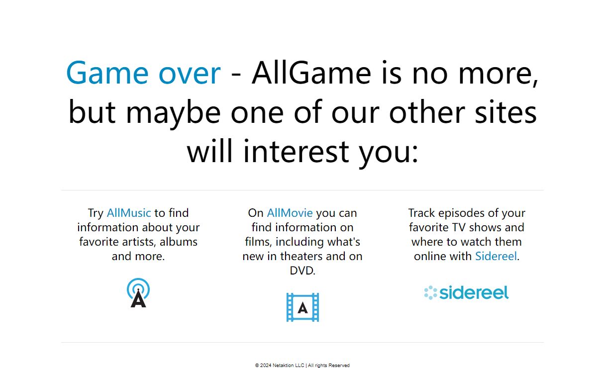 AllGame - Game Over