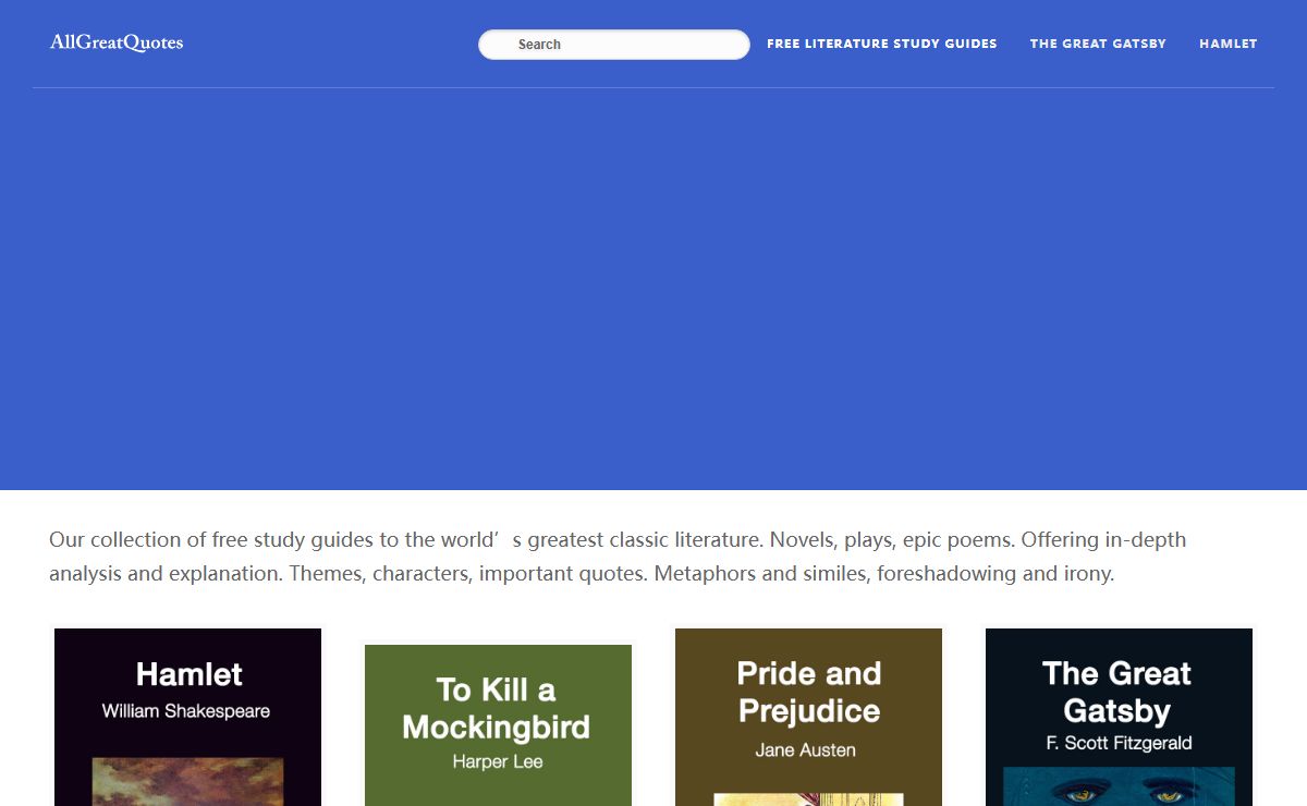 Literature Study Guides - Free Analysis of Favorite Classics