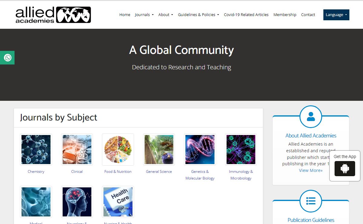 Allied Academies | International Academic Journals
