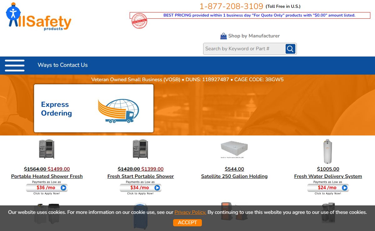 Portable Restrooms, Portable Showers, Industrial Safety Products, Safety Equipment, Safety Supplies | All Safety Products