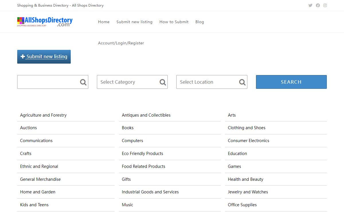 Shopping Directory – Online Shops – All Shops Directory