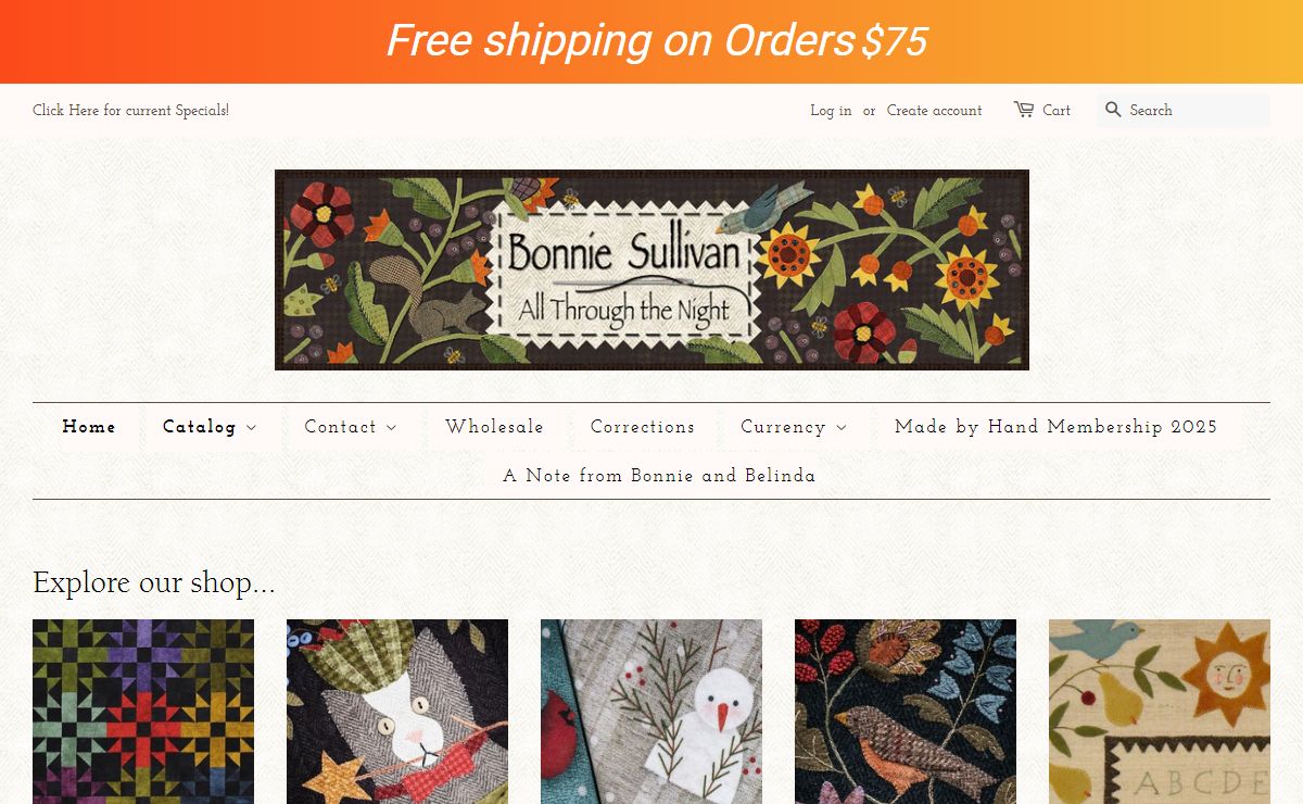 Needlework & Quilting Patterns, Kits and More! – All Through The Night, LLC.