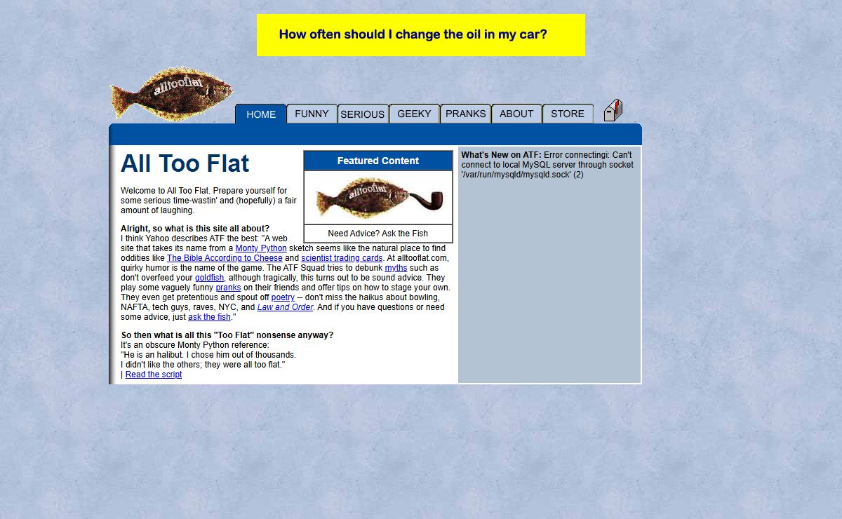 All Too Flat