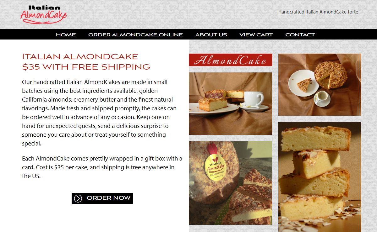 AlmondCake, Buttery Delicious Handcrafted Italian AlmondCake
