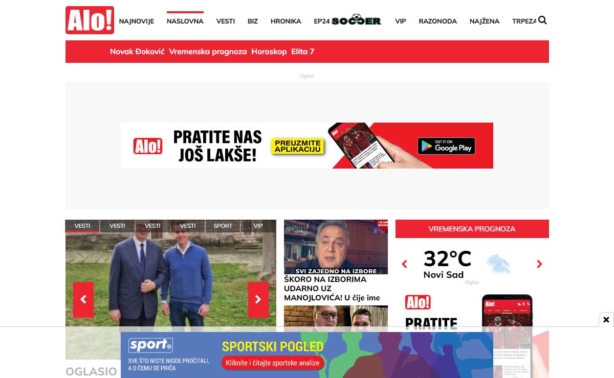 Vesti iz cele Srbije, regiona i sveta | Alo.rs