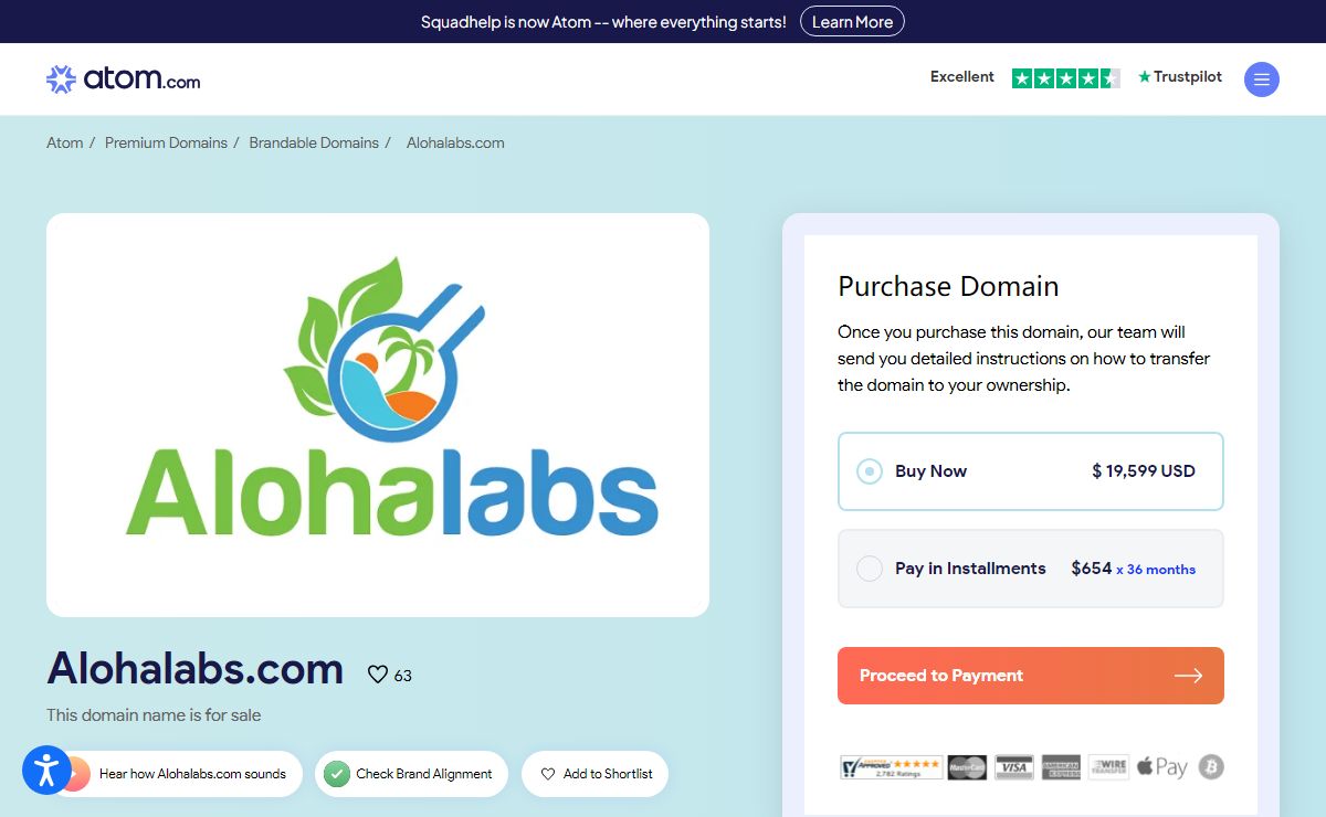 Alohalabs.com is for sale