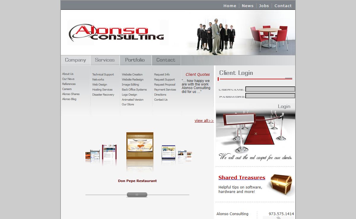 Alonso Consulting - Support, Web Design, Networks - (973) 575-1414