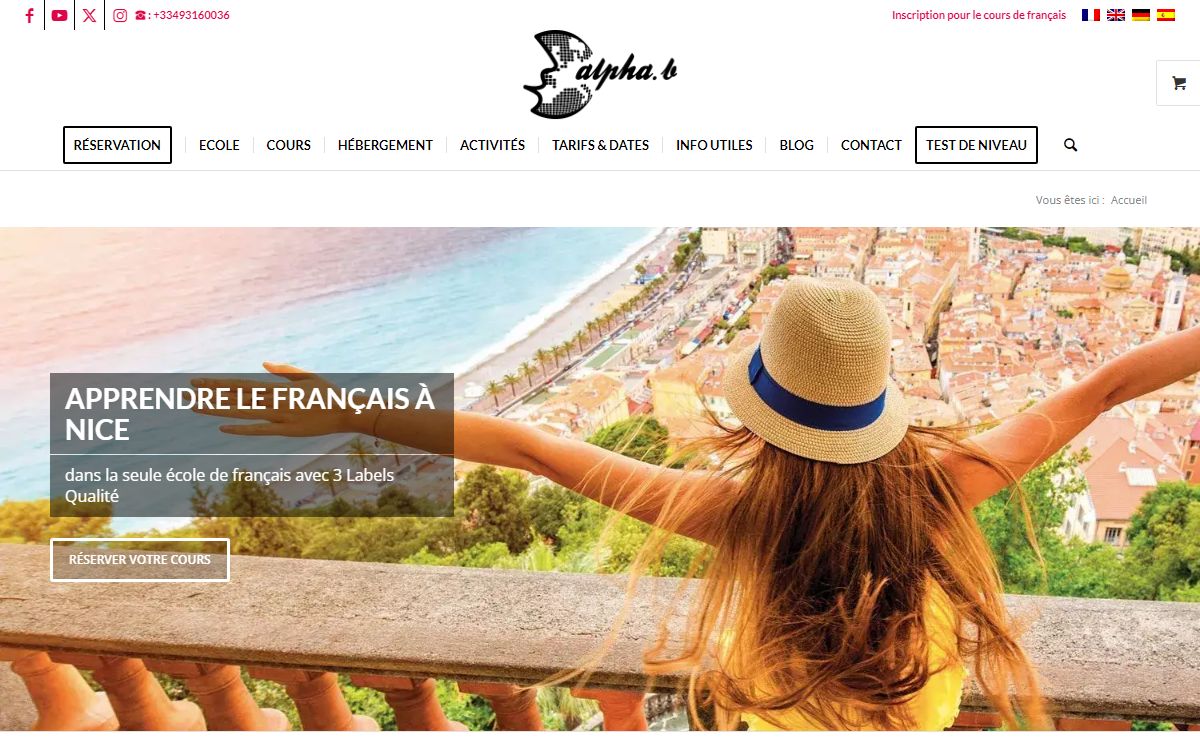 École de français à Nice alpha.b - Apprendre le français