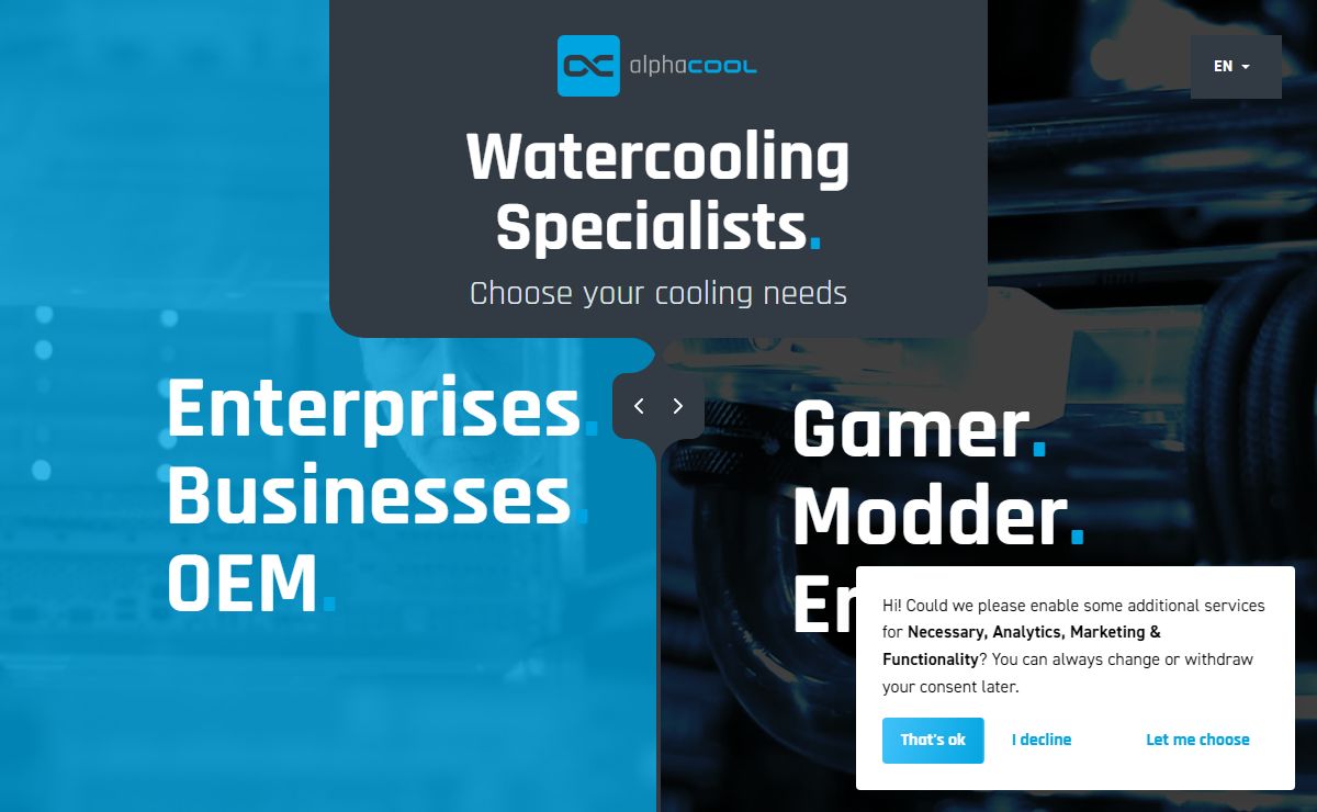 Alphacool: Homepage