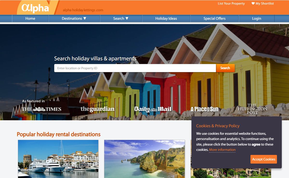 Alpha Holiday Lettings | Holiday Rentals & Villa Holidays