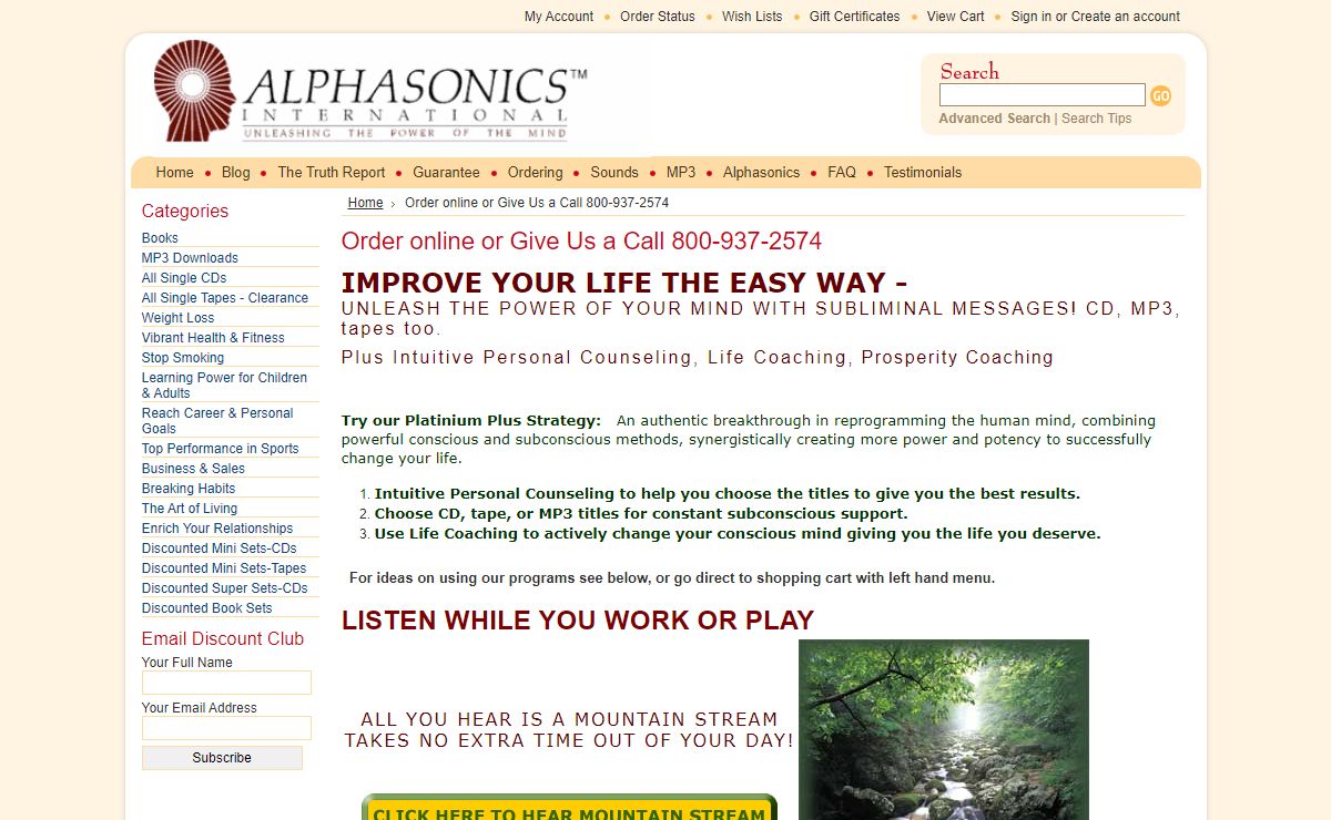 Alphasonics International - Tools for Self Improvement