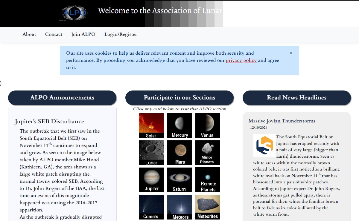 ALPO Home Page - Association of Lunar and Planetary Observers