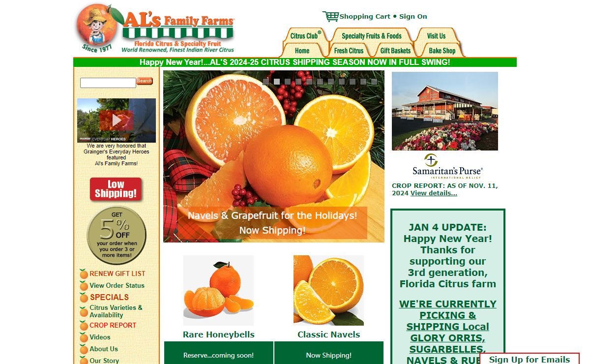 Al's Family Farms Florida Grapefruit, Navel Oranges, Indian River Grapefruit, Honeybells, Florida Oranges, Ruby Red Grapefruit, Indian River Citrus, Orange Fruit