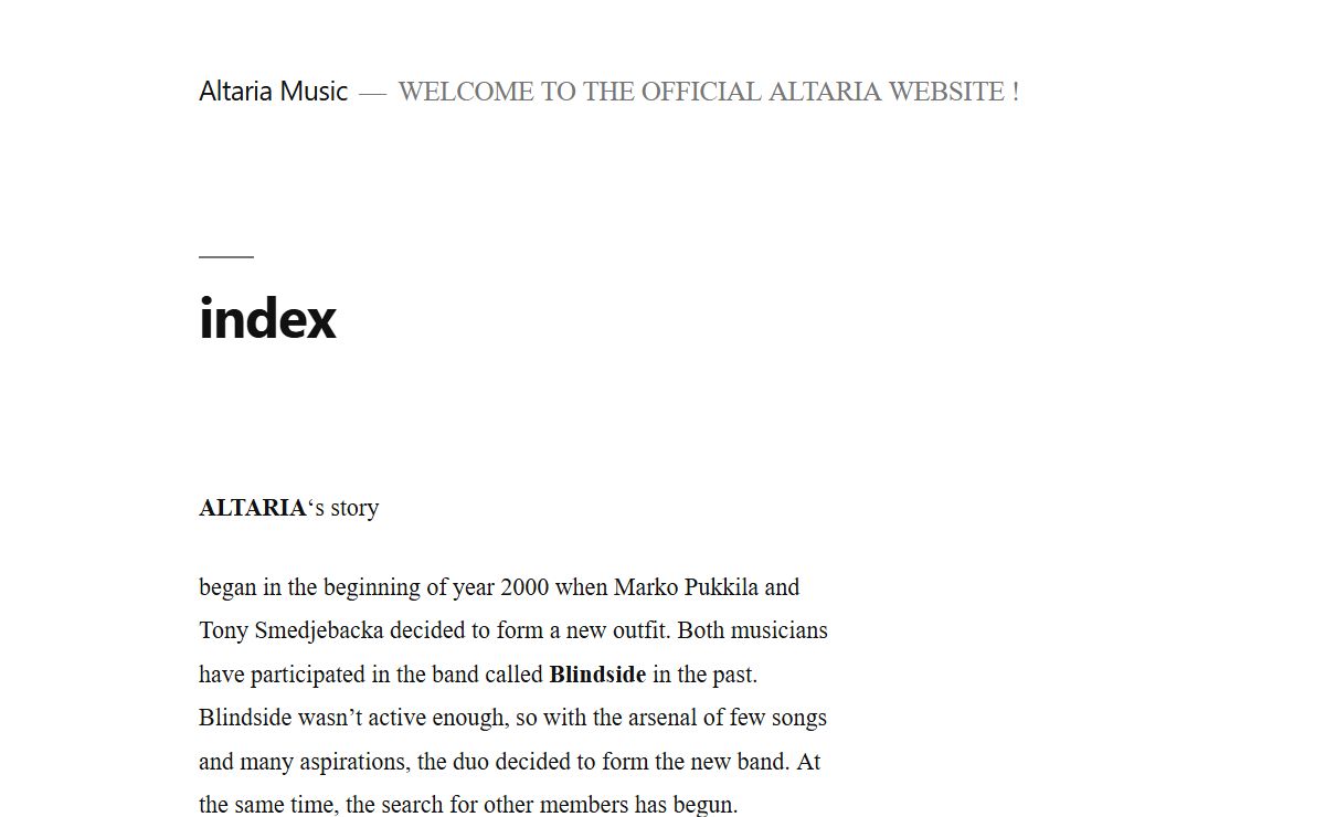 Altaria Music – WELCOME TO THE OFFICIAL ALTARIA WEBSITE !