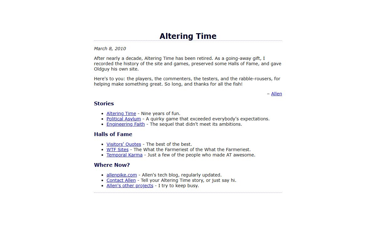 Altering Time