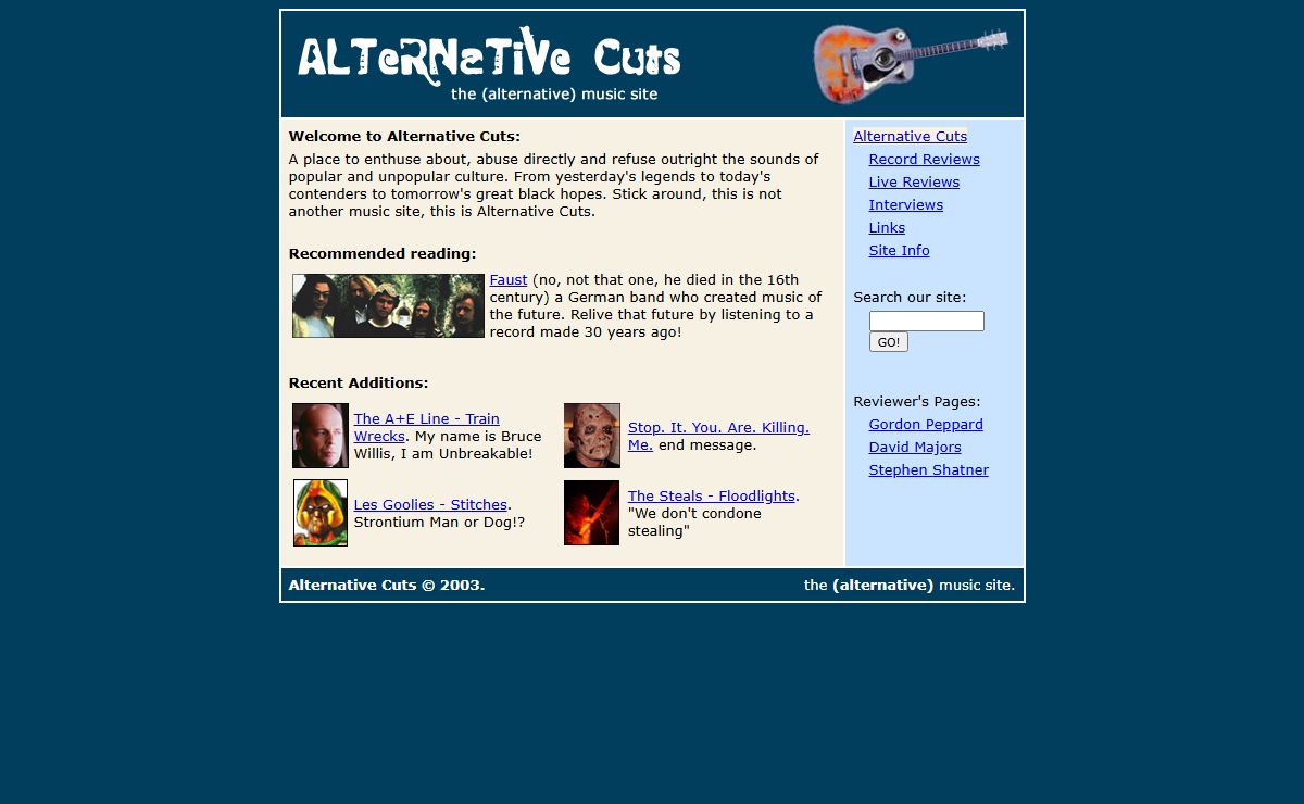 Alternative Cuts - the alternative music site