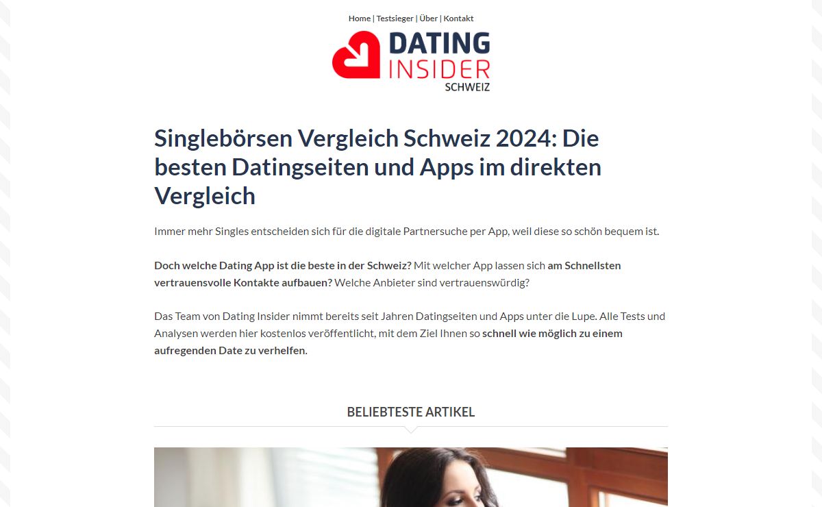 Die besten Datingseiten und Apps in der Schweiz