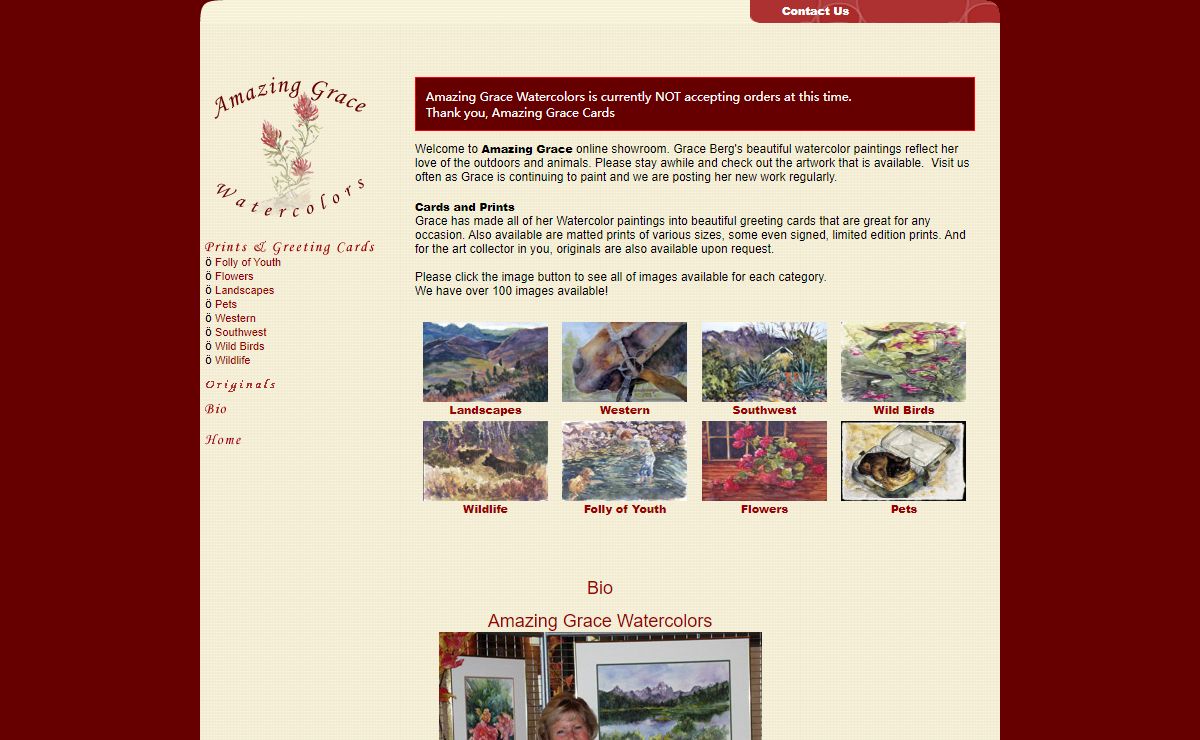 Original watercolor paintings, watercolor greeting cards, watercolor note cards, watercolor cards by Grace Berg