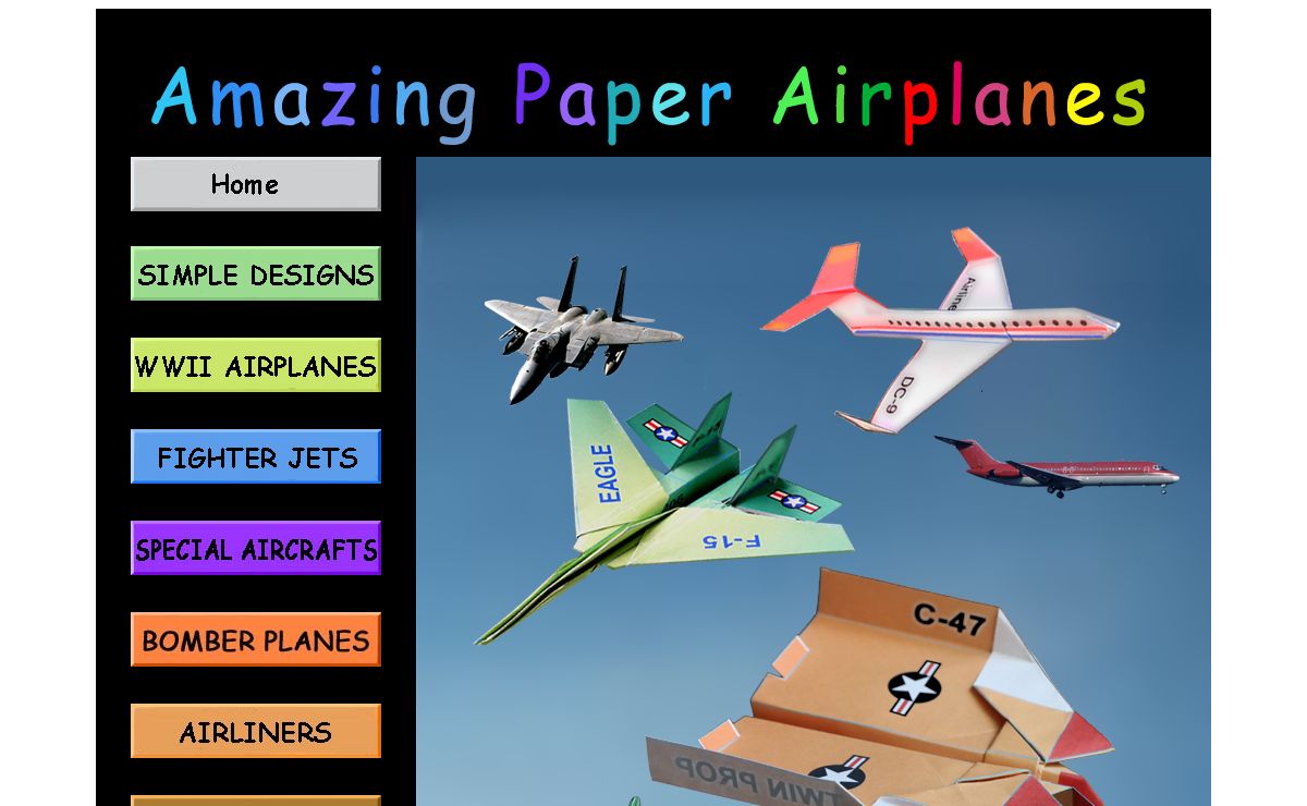 Amazing Paper Airplanes:Folding Instructions