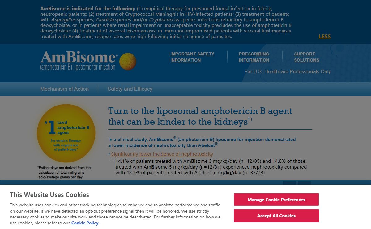 AmBisome® | AmBisome (amphotericin B) liposome for injection