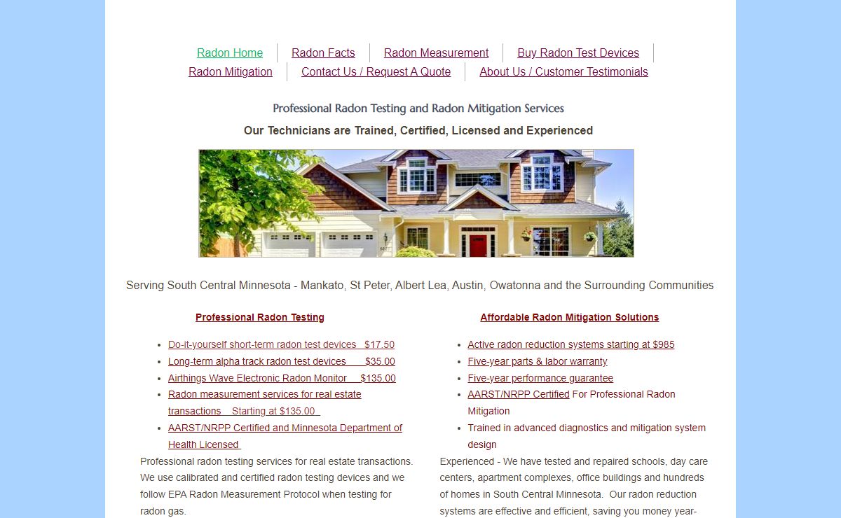 Ameradon: Your Home Radon Testing Company in Mankato, MN