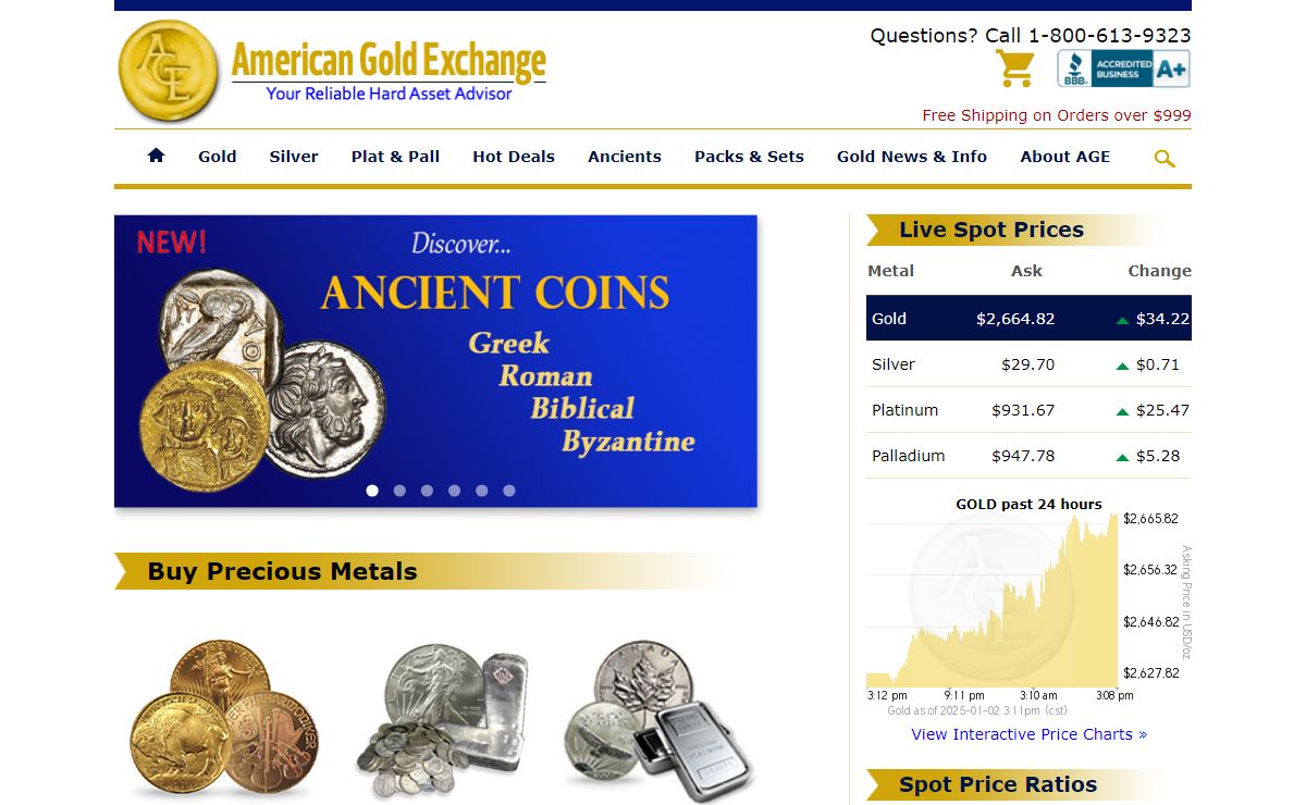 Buy Gold and Silver Coins | Gold Dealer | American Gold Exchange
