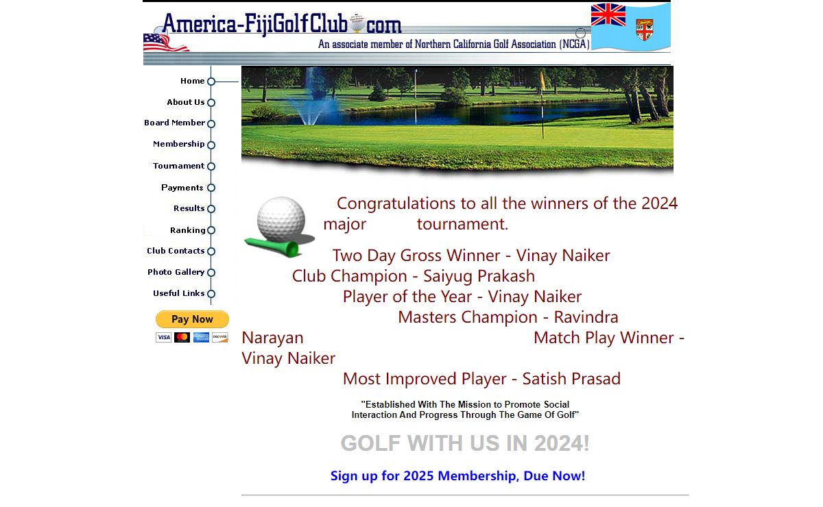 America-Fiji Golf Club.com: is located at San Jose, Milpitas & Sacramento California.