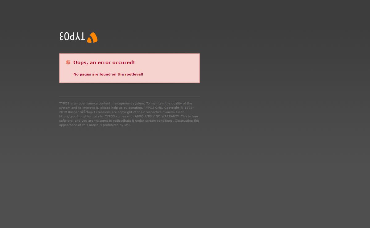 TYPO3 Error