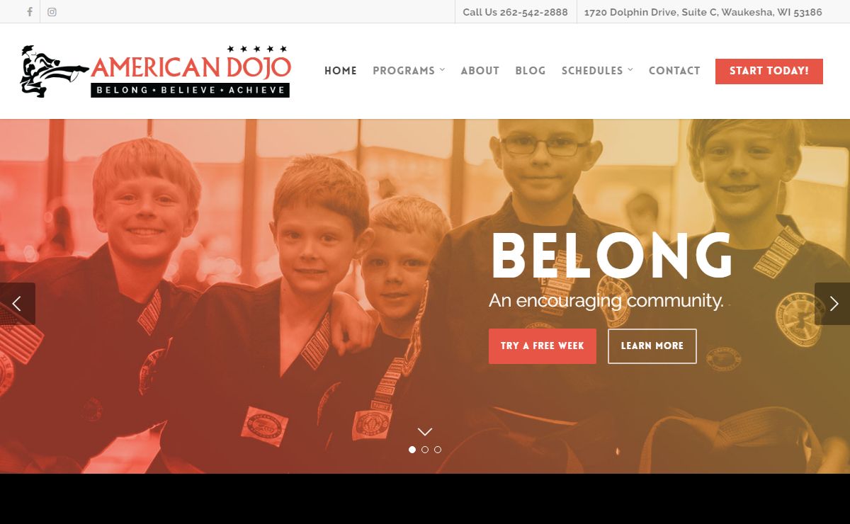 Belong. Believe. Achieve. — American Dojo Martial Arts