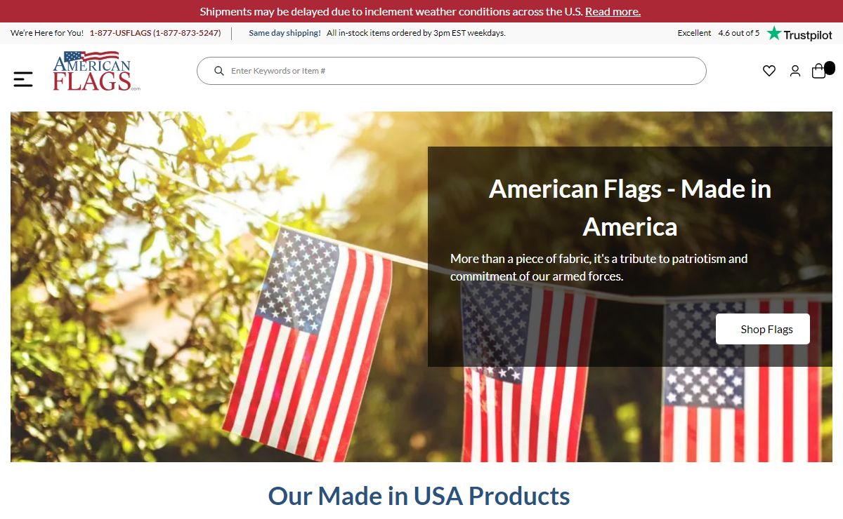 American Flags - Better Quality, Weather-Resistant Flags Shipped Fast For Less Money