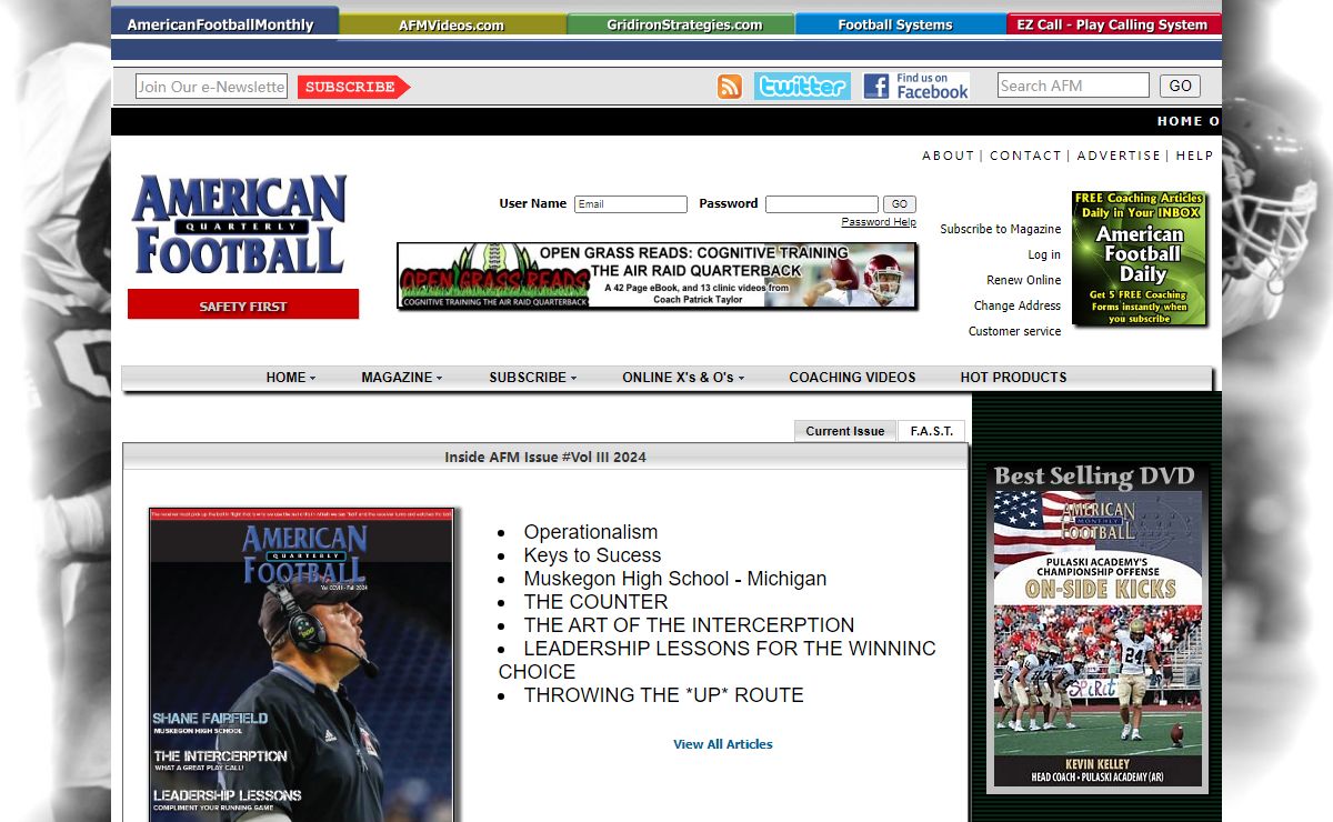 American Football Monthly - The Magazine For Football Coaches