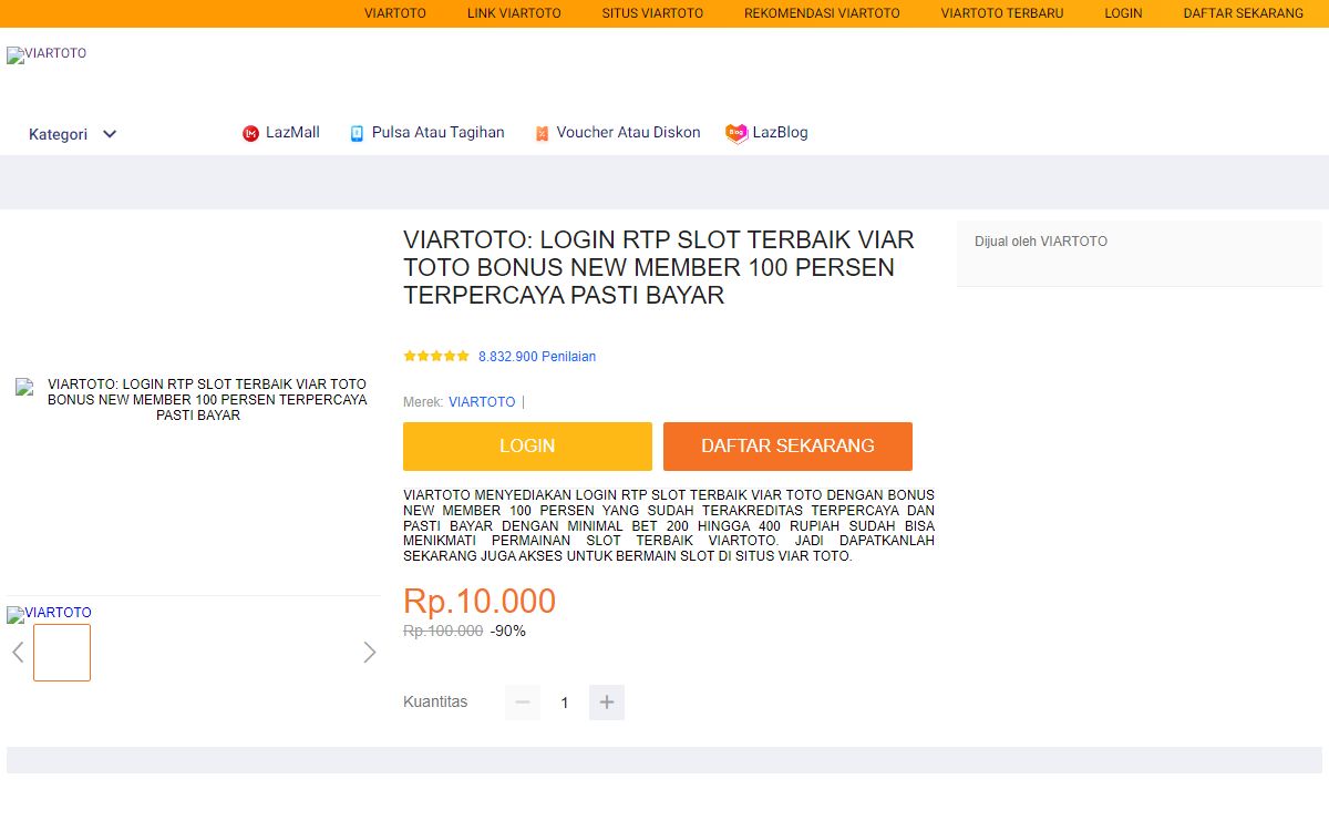 VIARTOTO: LOGIN RTP SLOT TERBAIK VIAR TOTO BONUS NEW MEMBER 100 PERSEN TERPERCAYA PASTI BAYAR